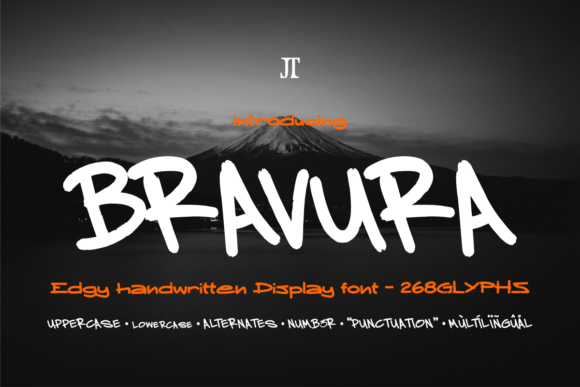Bravura: A Handwritten Display Font with Edgy Authenticity