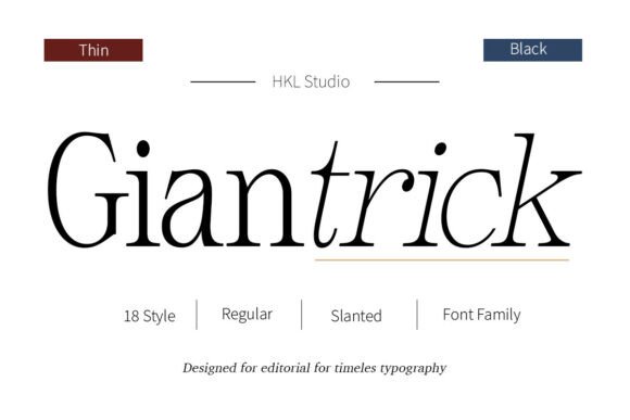Giantrick: A Serif Font for Timeless Design