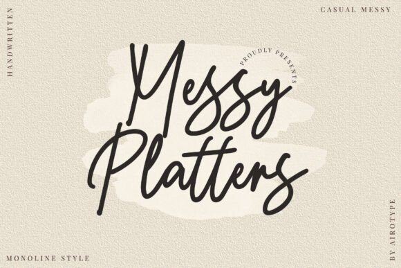 Messy Platters: Your Go-To Font for Handmade Charm