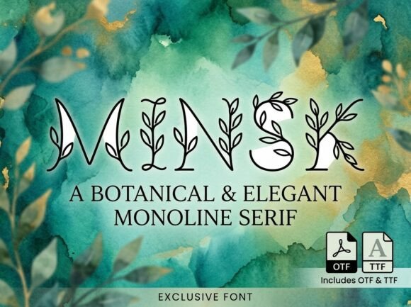 Minsk: A Decorative Display Font for Bold, Artistic Headlines