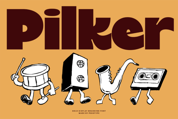 Pilker: A Bold Retro Font with a Playful Vibe