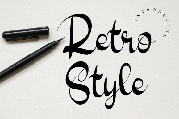 Retro Style: Bold Brush Calligraphy for Dramatic Flair