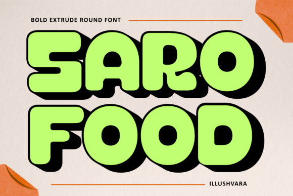 Saro Food: A Display Typeface with Real Flavor