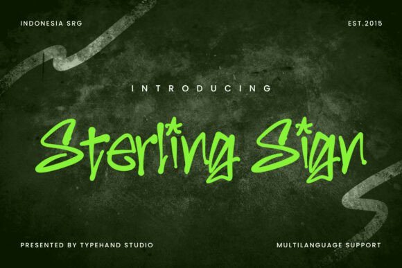 Sterling Sign: Bold Street-Style Handwriting